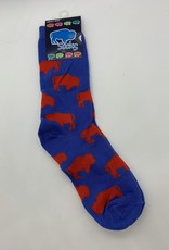 Adult Buffalo Socks-Red and Blue