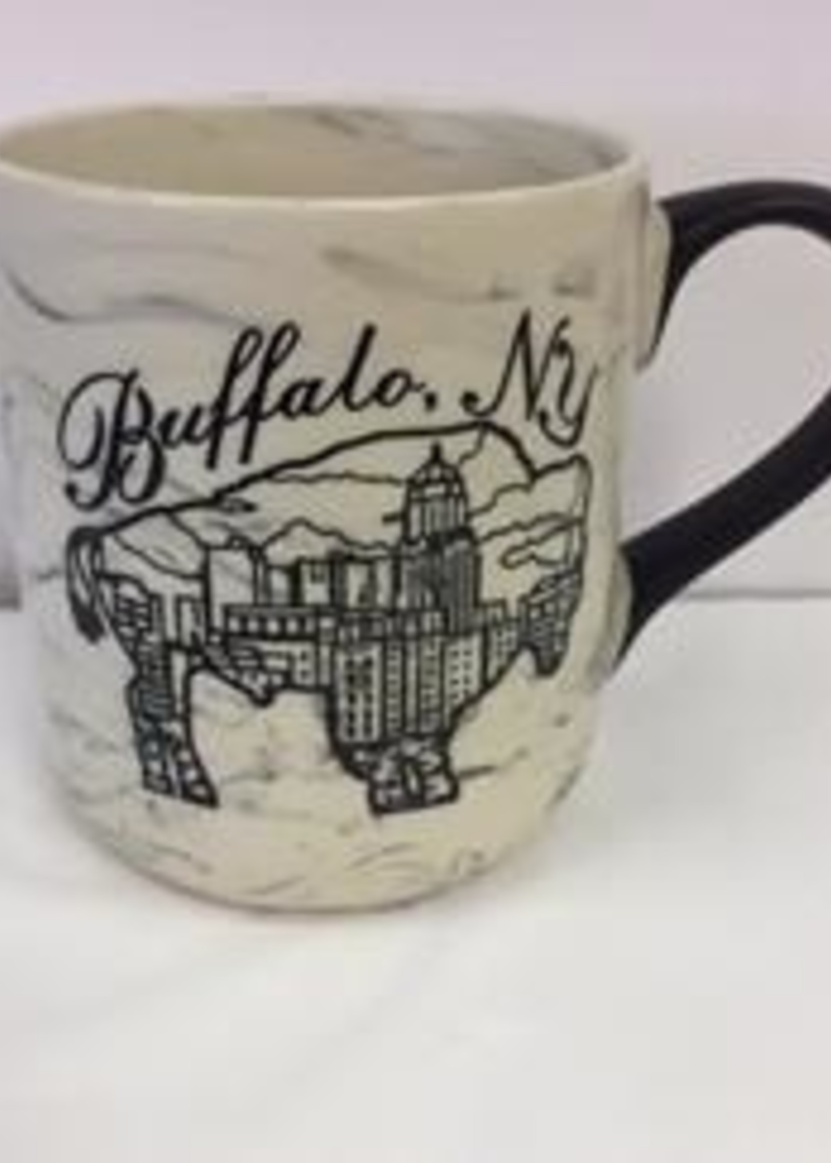 BUFFALO ETCHED MARBLE MUG - BLACK