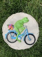 FROG ON BIKE STEPPING STONE