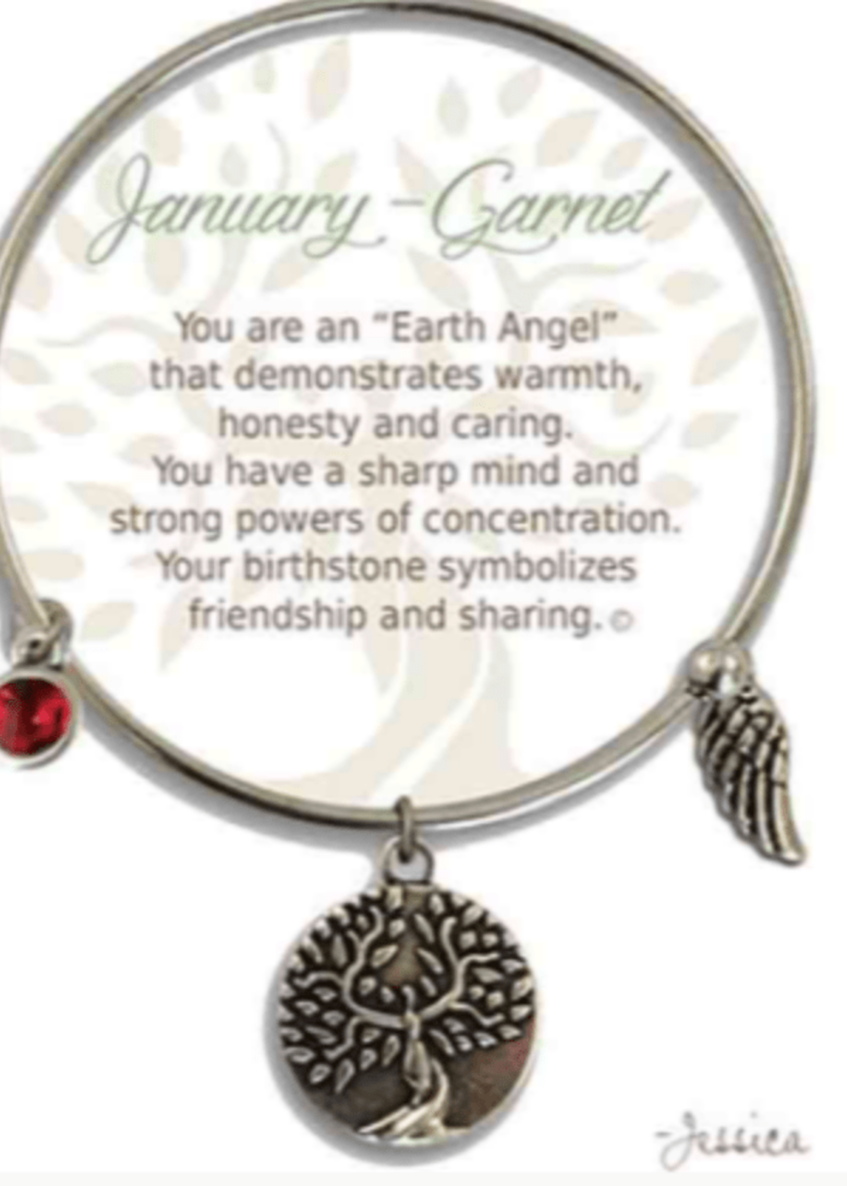 EARTH ANGEL BRACELET - JANUARY: GARNET