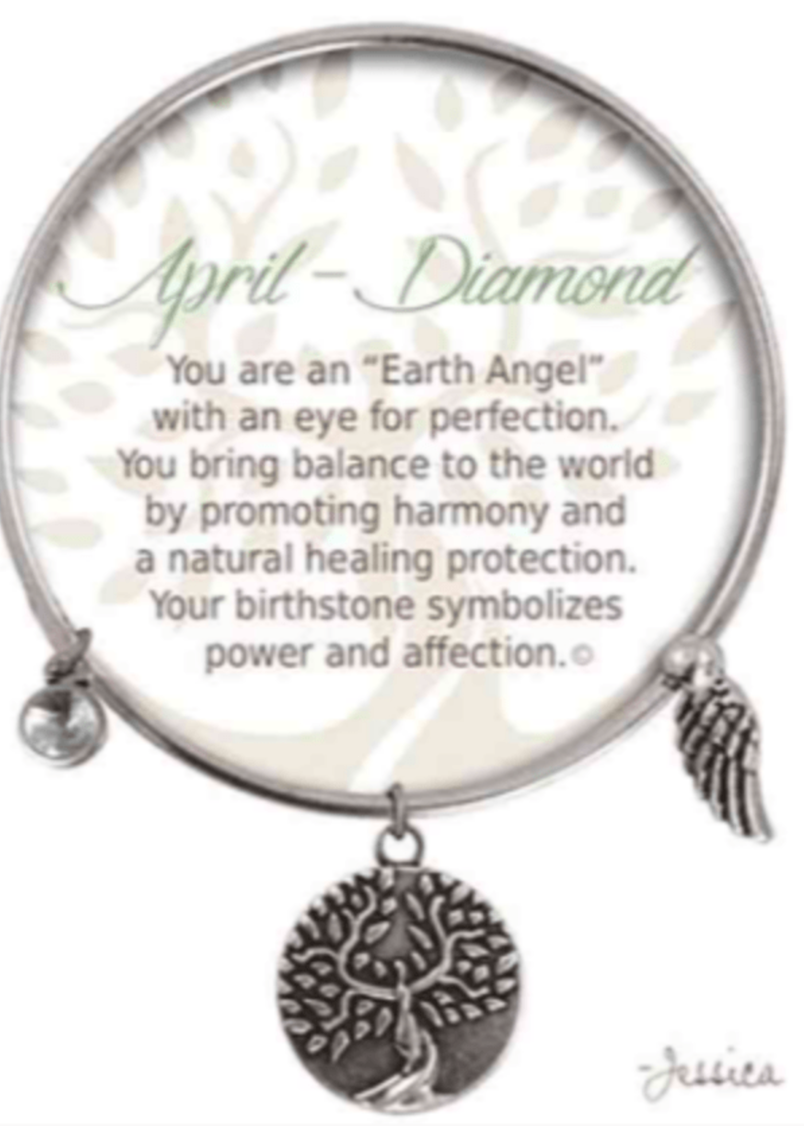 EARTH ANGEL BRACELET - APRIL: DIAMOND