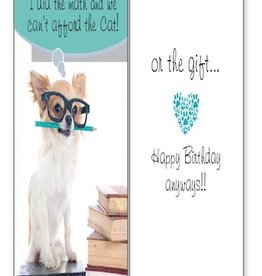 "Can't afford the Cat" Birthday Card