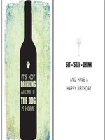 Drinking Alone With The Dog Greeting Card
