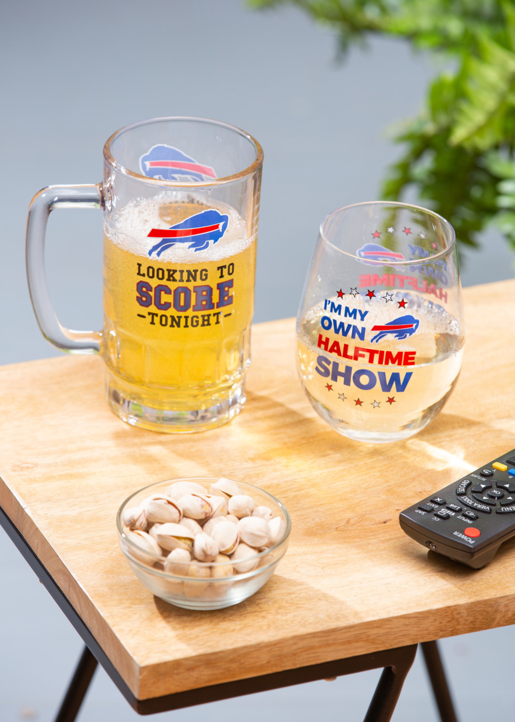 BUFFALO BILLS STEMLESS WINE & STEIN
