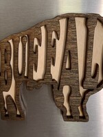DUAL LEVEL BUFFALO MAGNET-TWO TONE WOOD