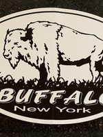 BUFFALO NY BISON OVAL STICKER