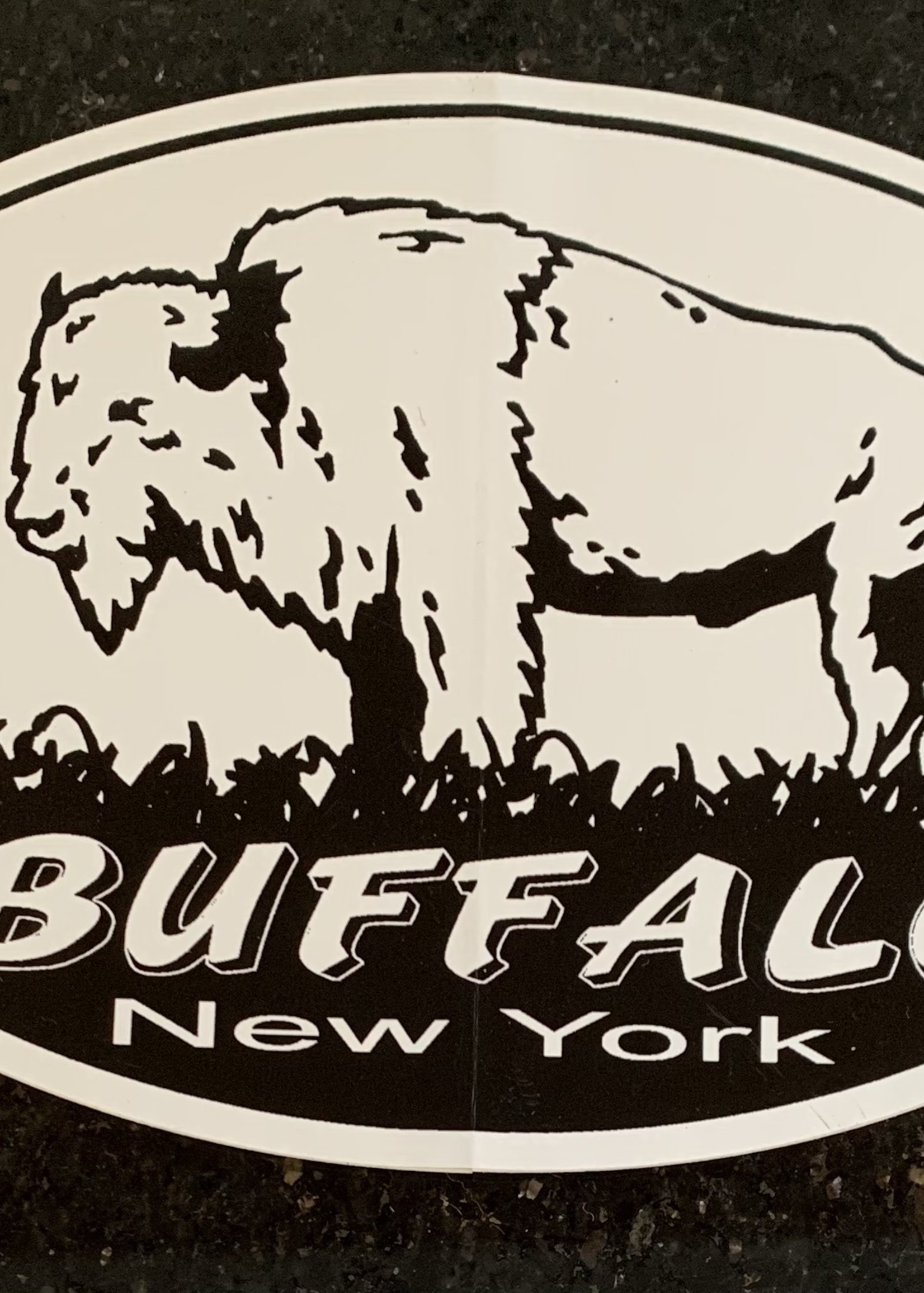 BUFFALO NY BISON OVAL STICKER