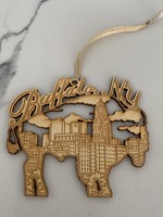 LASER CUT WOOD BUFFALO SKYLINE ORNAMENT