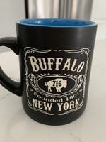 BUFFALO, NY JD WHISKEY LABEL MUG BLUE