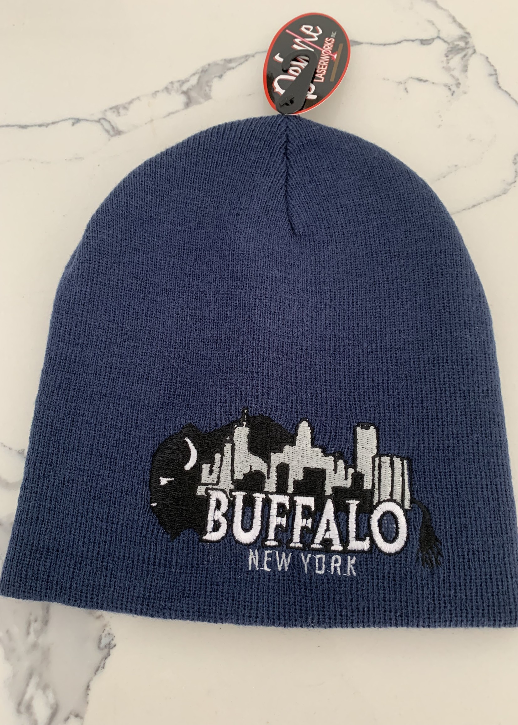 BUFFALO SKYLINE KNIT BEANIE HAT NAVY