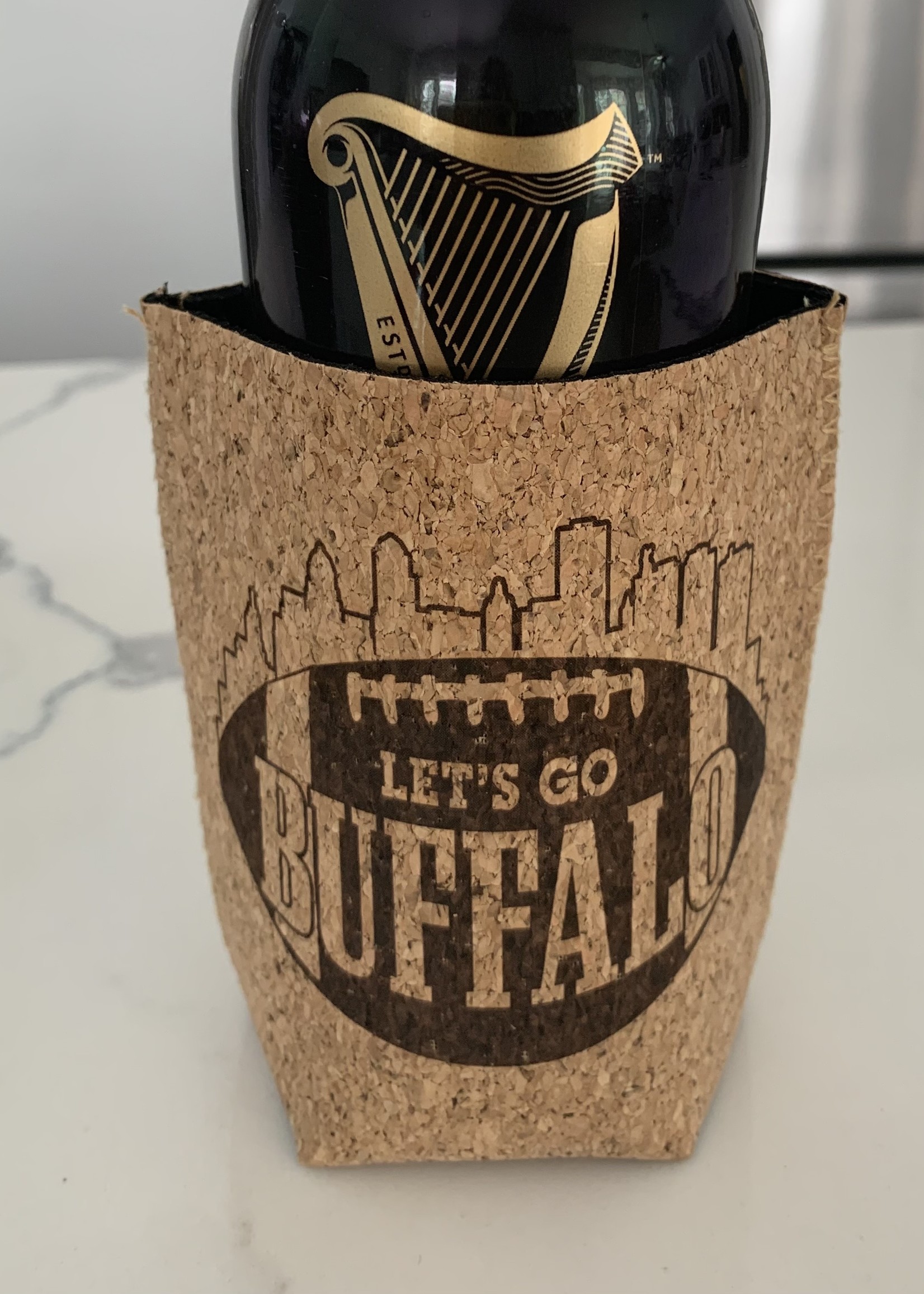 BUFFALO NY CORK FOOTBALL KOOZIE