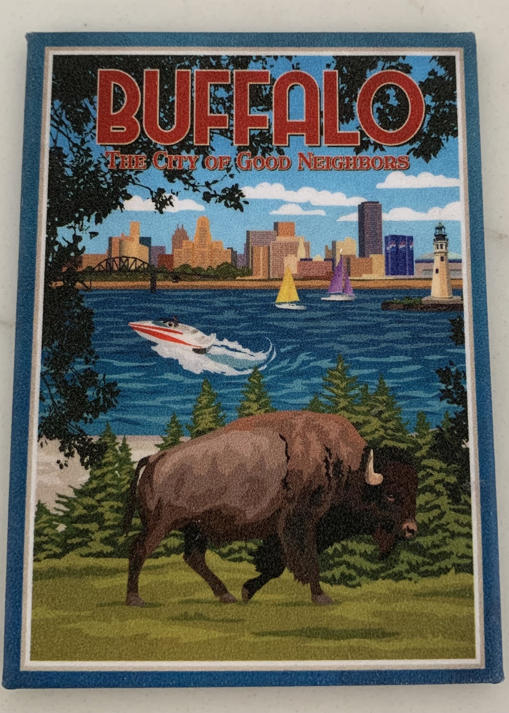 BUFFALO NY POSTER ART FLEECE BLANKET