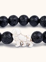 FAHLO EXCURSION BRACELET-LION-LAVA STONE