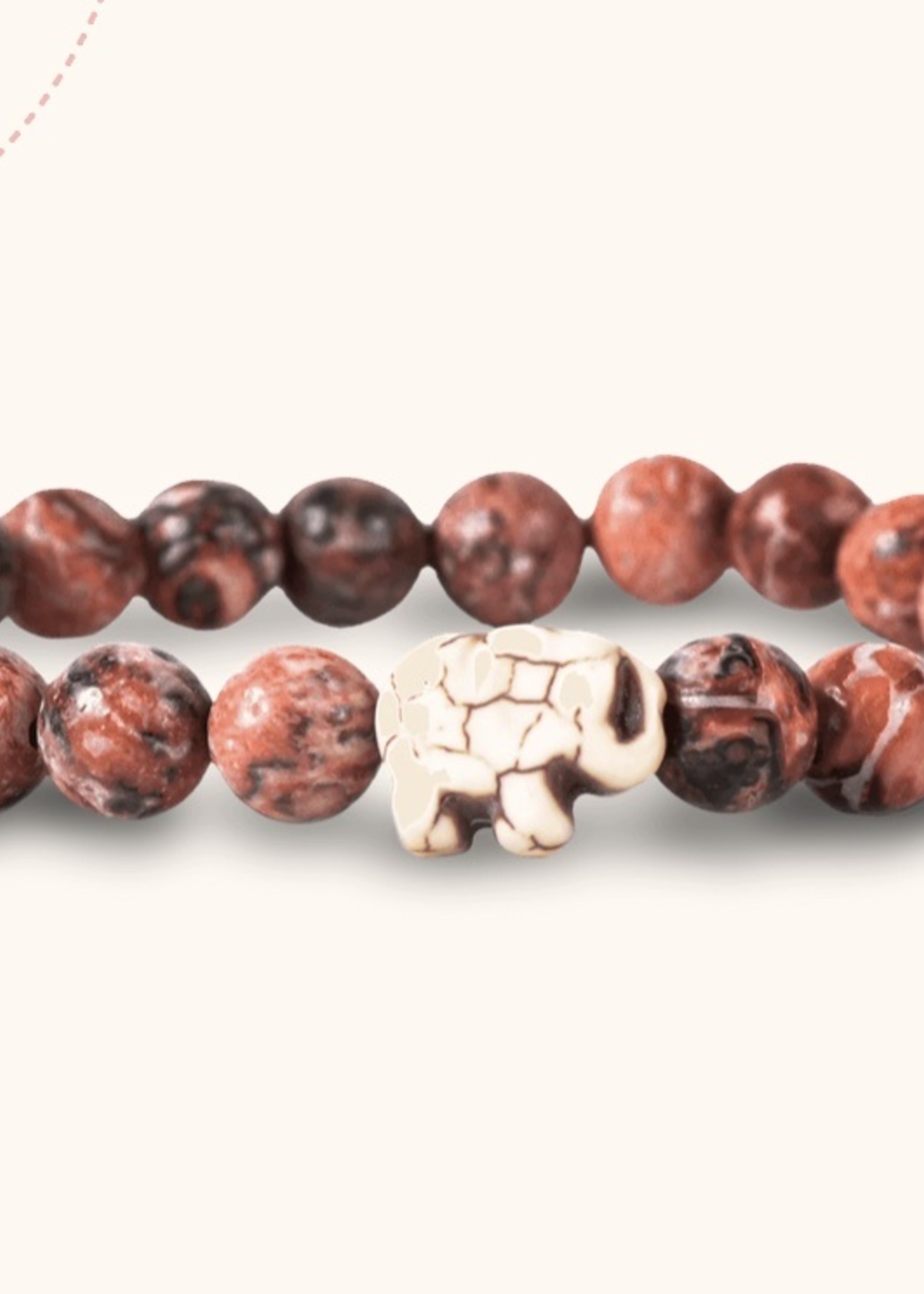 FAHLO EXPEDITION BRACELET-ELEPHANT-DESERT STONE