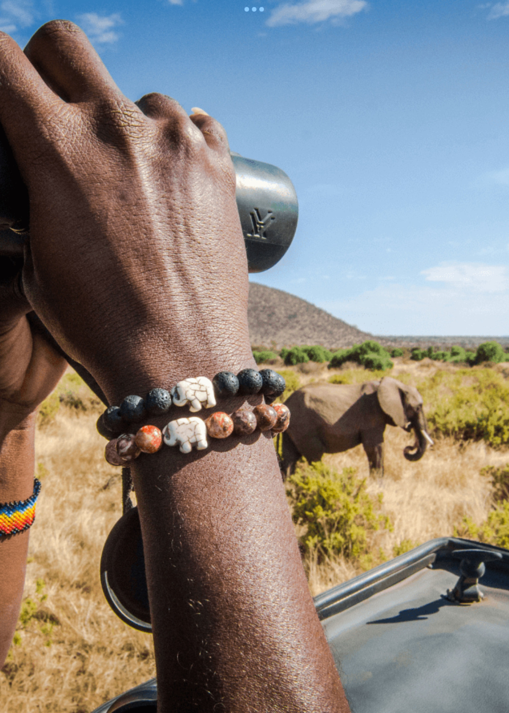 FAHLO EXPEDITION BRACELET-ELEPHANT-DESERT STONE