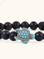 FAHLO JOURNEY BRACELET-TURTLE-LAVA STONE