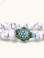 FAHLO JOURNEY BRACELET-TURTLE-SEA WHITE HOWLITE