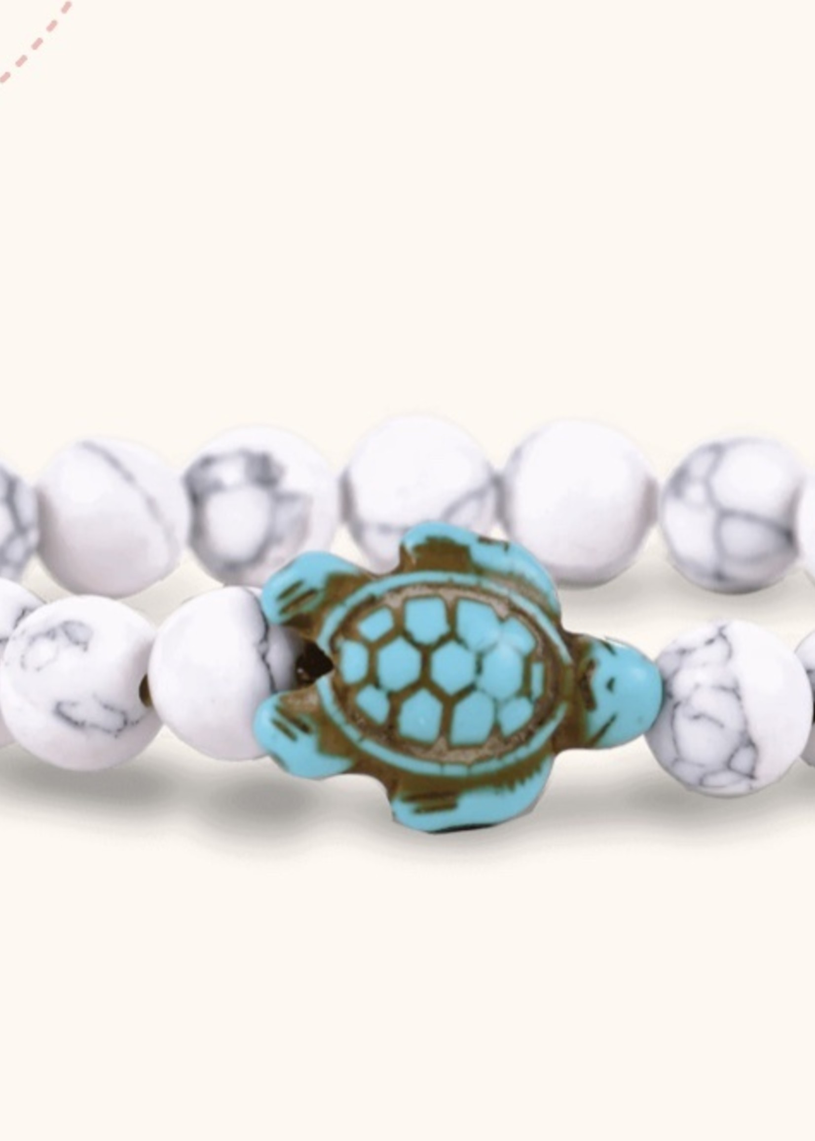FAHLO JOURNEY BRACELET-TURTLE-SEA WHITE HOWLITE