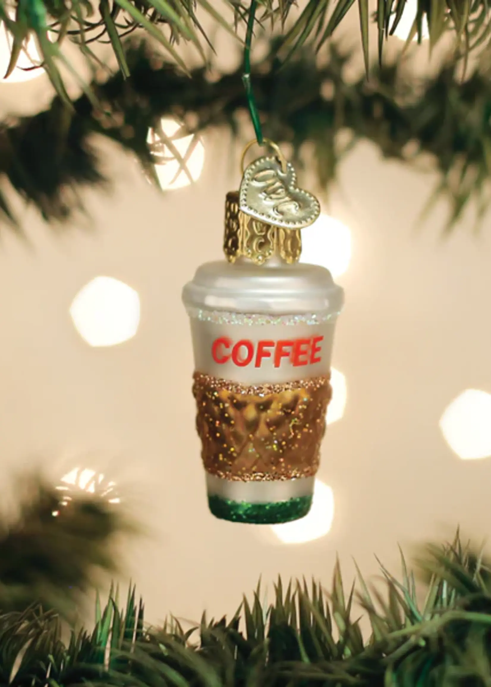 GUMDROPS OLD WORLD CHRISTMAS MINI COFFEE TO GO ORNAMENT owc-orn-mini coffee to go