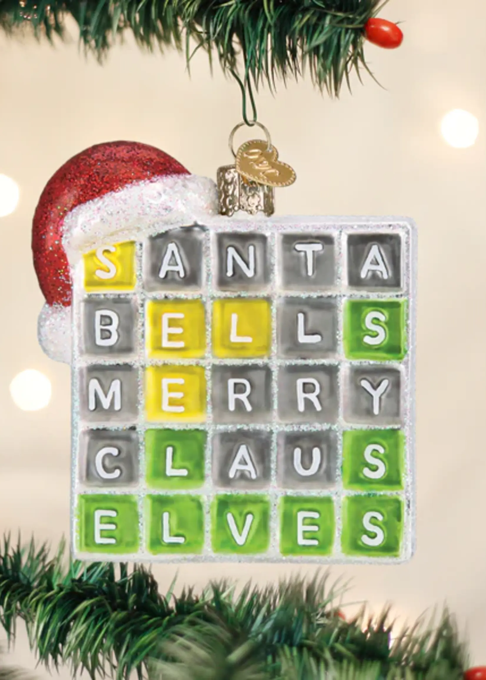 OLD WORLD CHRISTMAS WORD GAME ORNAMENT