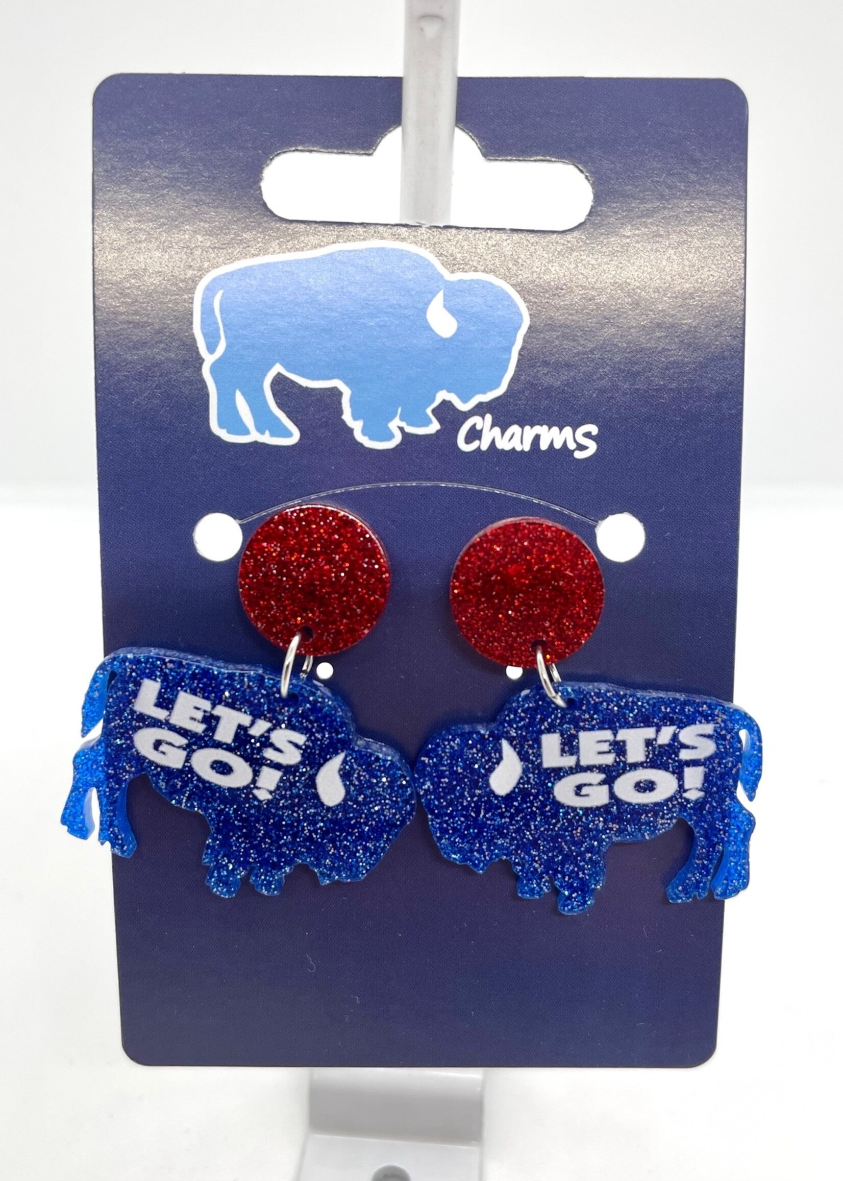 LETS GO BUFFALO BILLS ACRYLIC EARRINGS