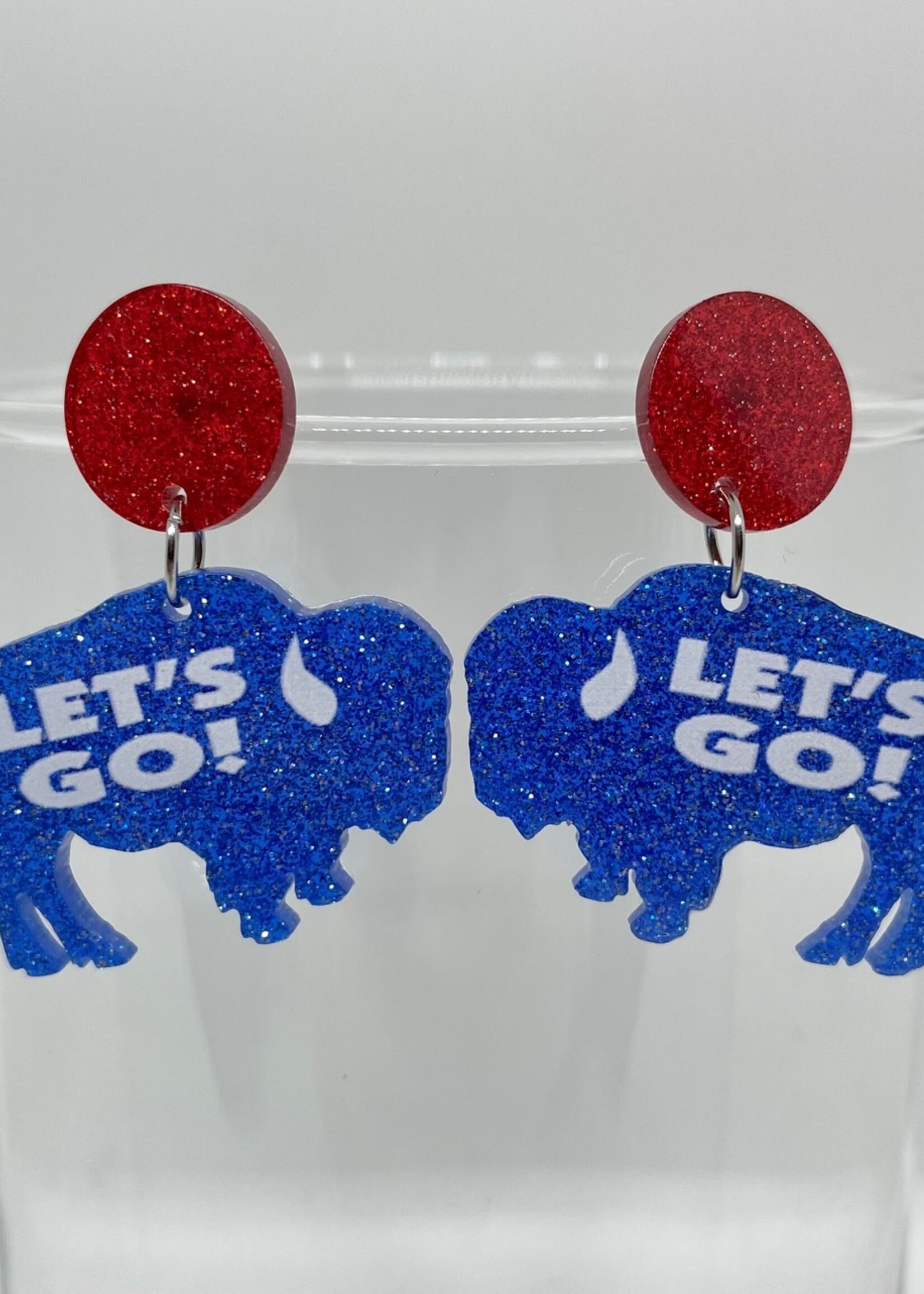 LETS GO BUFFALO BILLS ACRYLIC EARRINGS