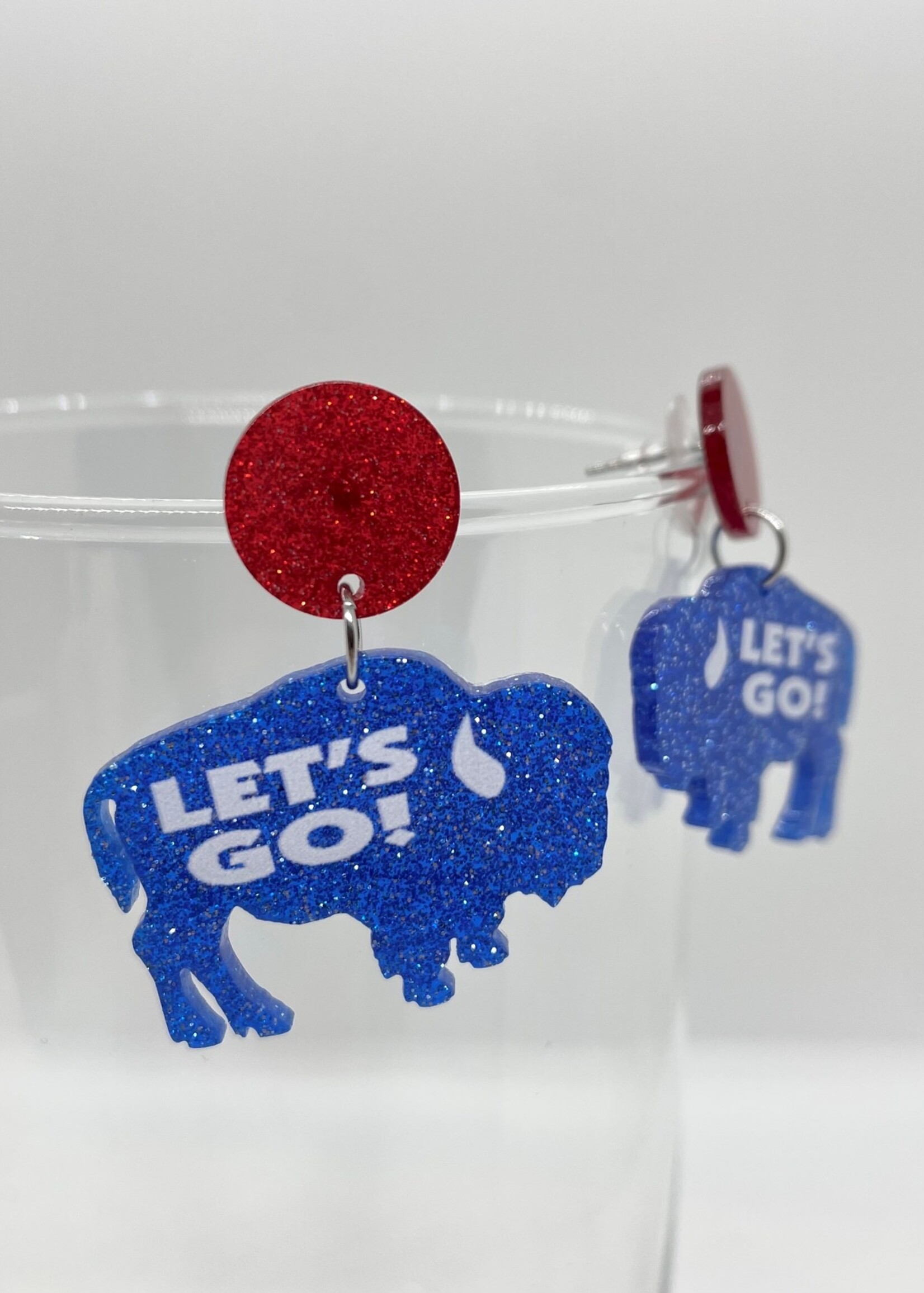 LETS GO BUFFALO BILLS ACRYLIC EARRINGS