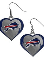 BUFFALO BILLS DANGLE HEART EARRINGS