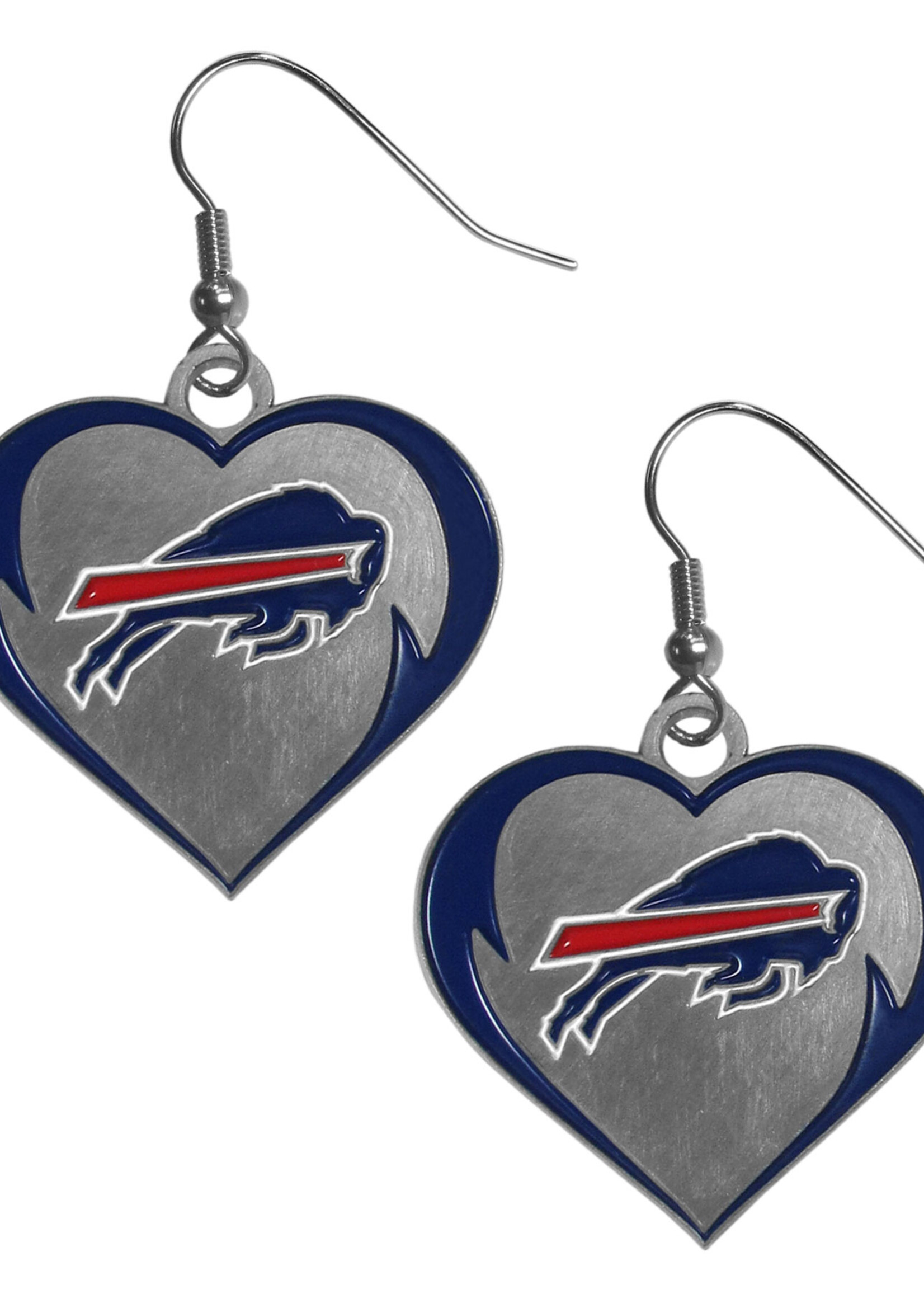 BUFFALO BILLS DANGLE HEART EARRINGS