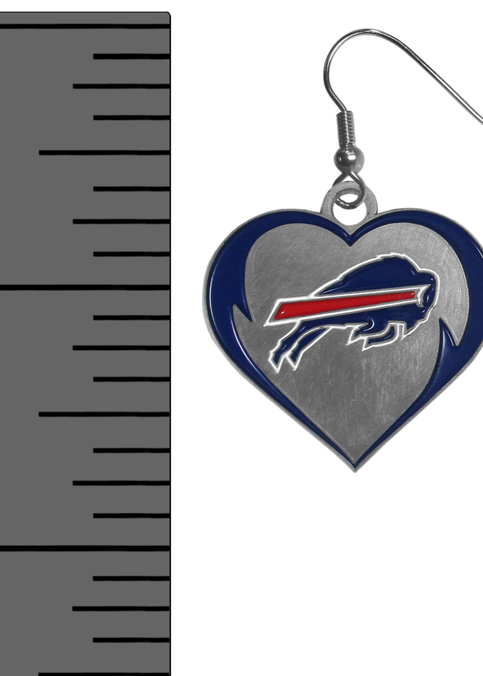 BUFFALO BILLS DANGLE HEART EARRINGS