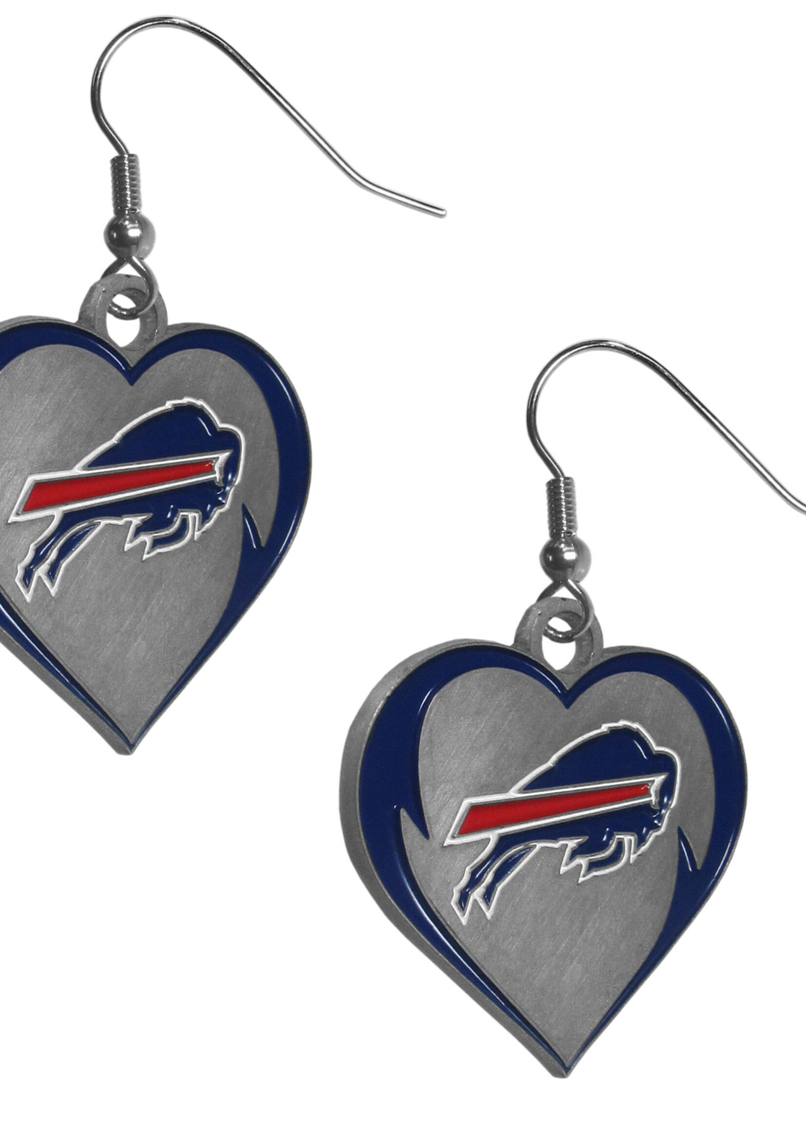 BUFFALO BILLS DANGLE HEART EARRINGS