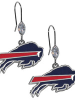 BUFFALO BILLS CRYSTAL DANGLE EARRINGS