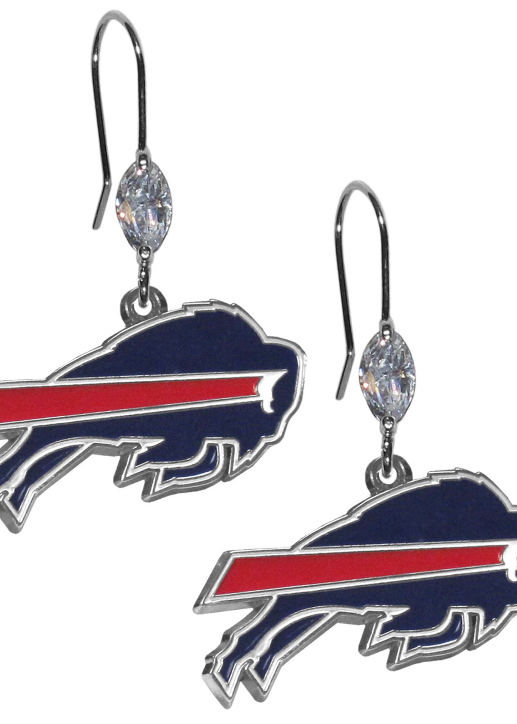 BUFFALO BILLS CRYSTAL DANGLE EARRINGS