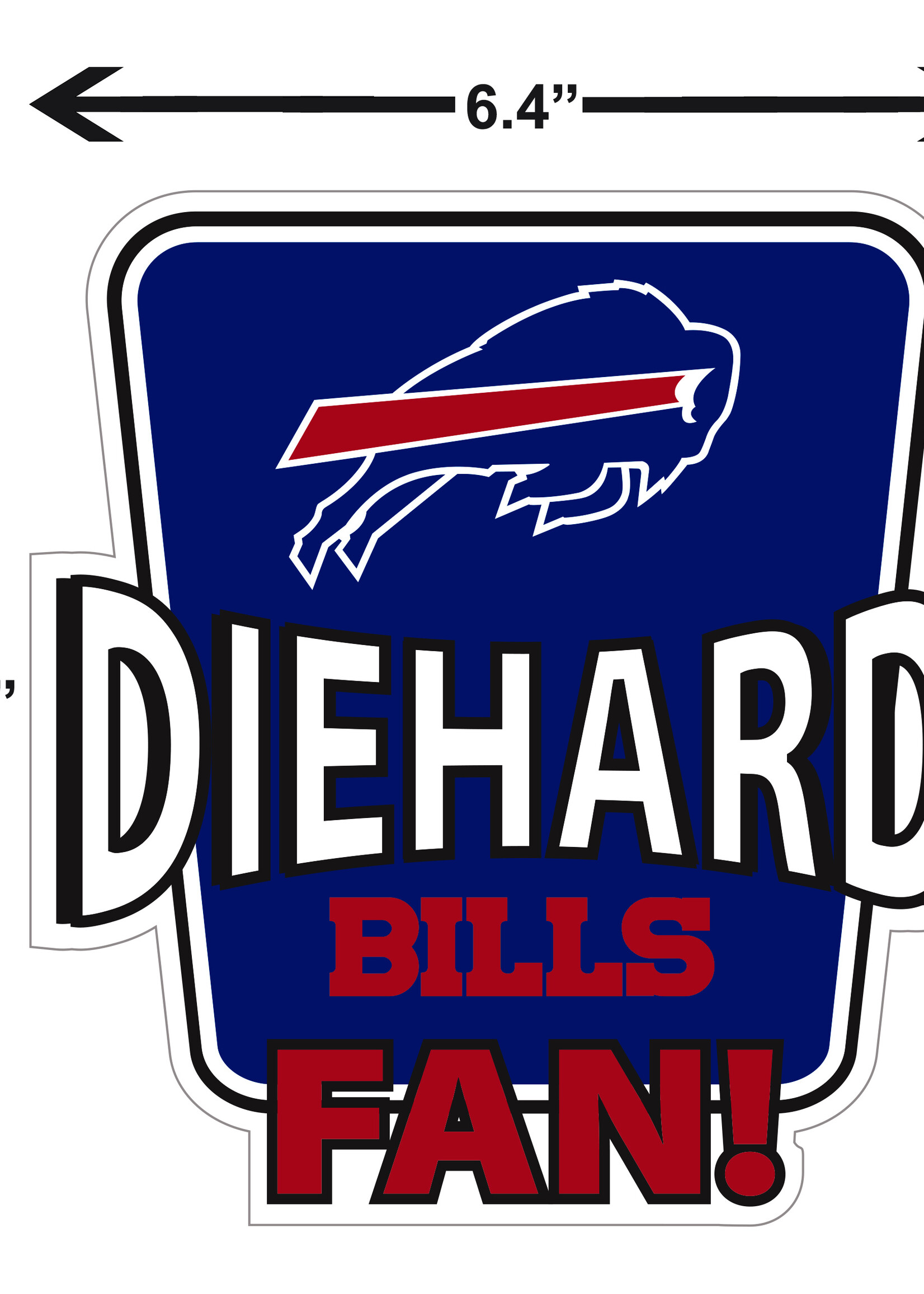 BUFFALO BILLS “DIE-HARD BILLS FAN” DECAL