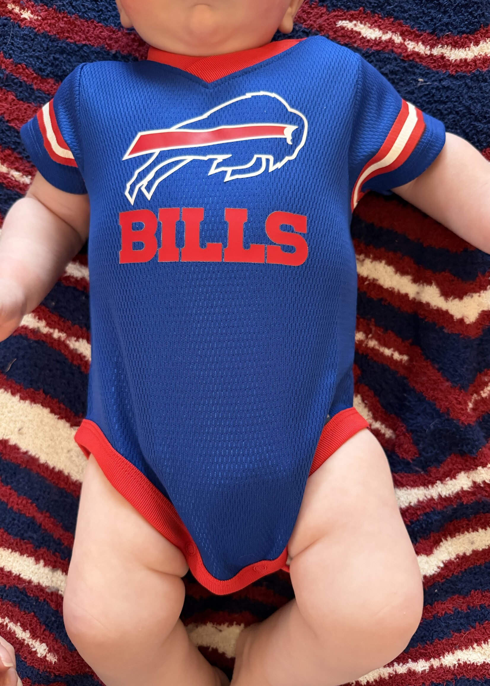 BBUFFALO BILLS DAZZLE ONESIE 6-12mo