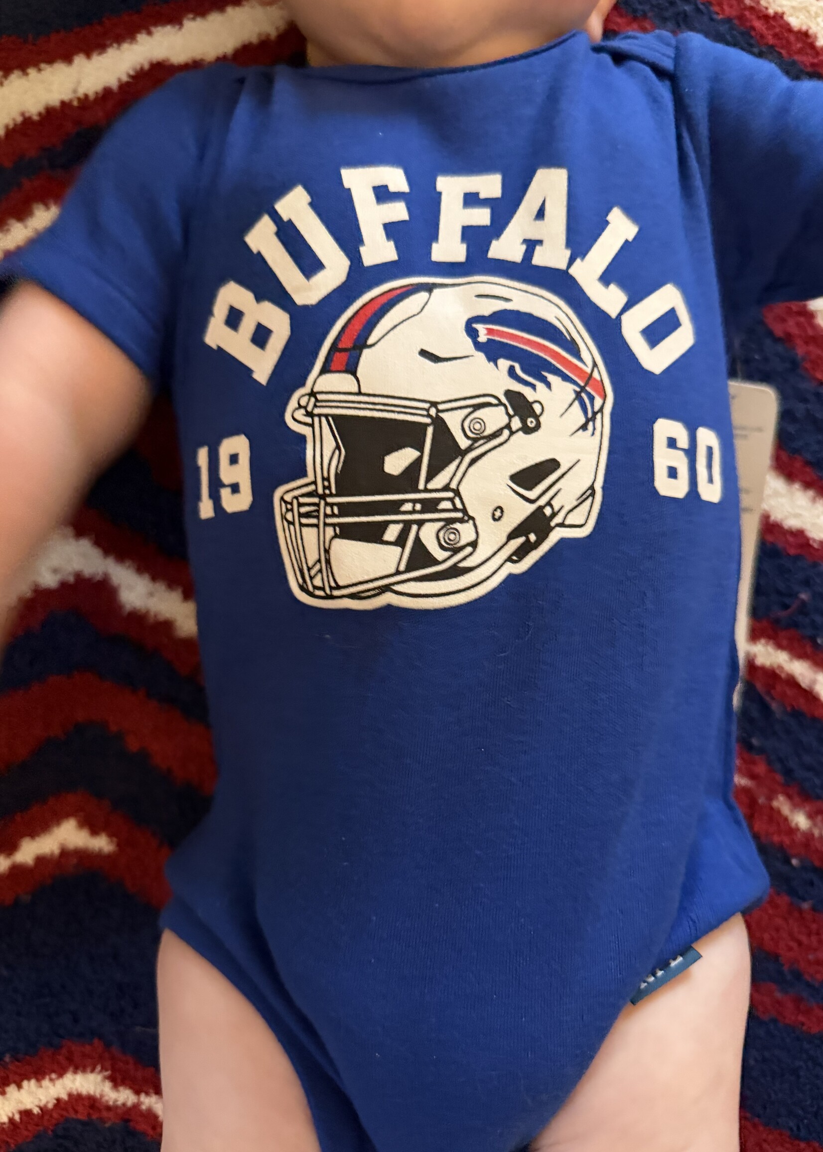BUFFALO BILLS  HELMET ONESIE 3-6mo