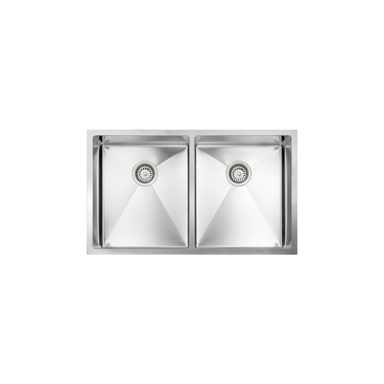 Vogt VOGT BLUDENZ 18R UNDERMOUNT KITCHEN SINK DOUBLE BOWL (50/50) 32" x 18" x 9" With Grates