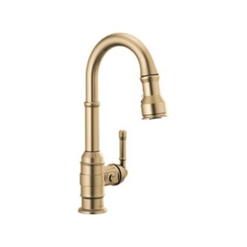 Delta Broderick Pull-Down Bar Faucet- Champagne Bronze