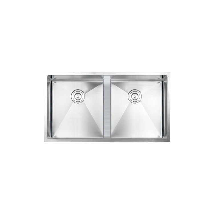 Vogt Lavanttal 16R Undermount Kitchen Sink Double Bowl (50/50) 34" x 18" x 10" With Bottom Grids