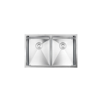 Vogt Modling 16R Undermount Kitchen Sink Double Bowl (50/50) 30" x 18" x 10" With Bottom Grates