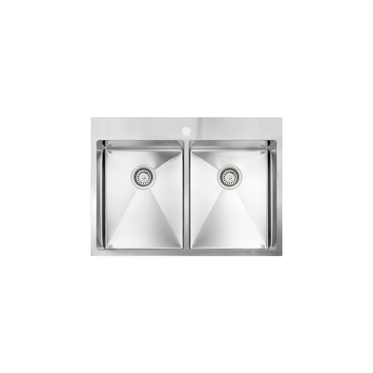 Vogt Rankweil 18R Drop-In Kitchen Sink 30" x 20" x 9" With Bottom Grates