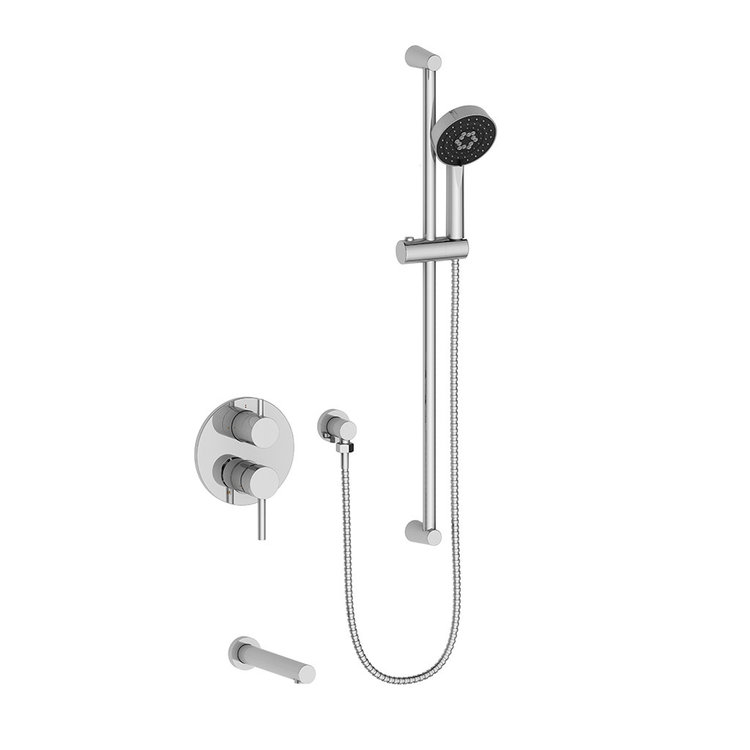 Vogt WORGL - 2-WAY PRESSURE BALANCED SHOWER KIT- Handshower With Tub Spout- CHROME