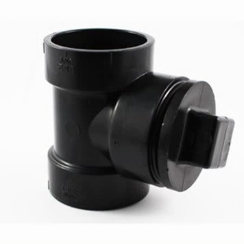 3" ABS LINE CLEANOUT TEE WITH CAP