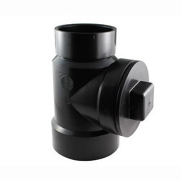 4" X 3" ABS LINE CLEANOUT TEE WITH CAP