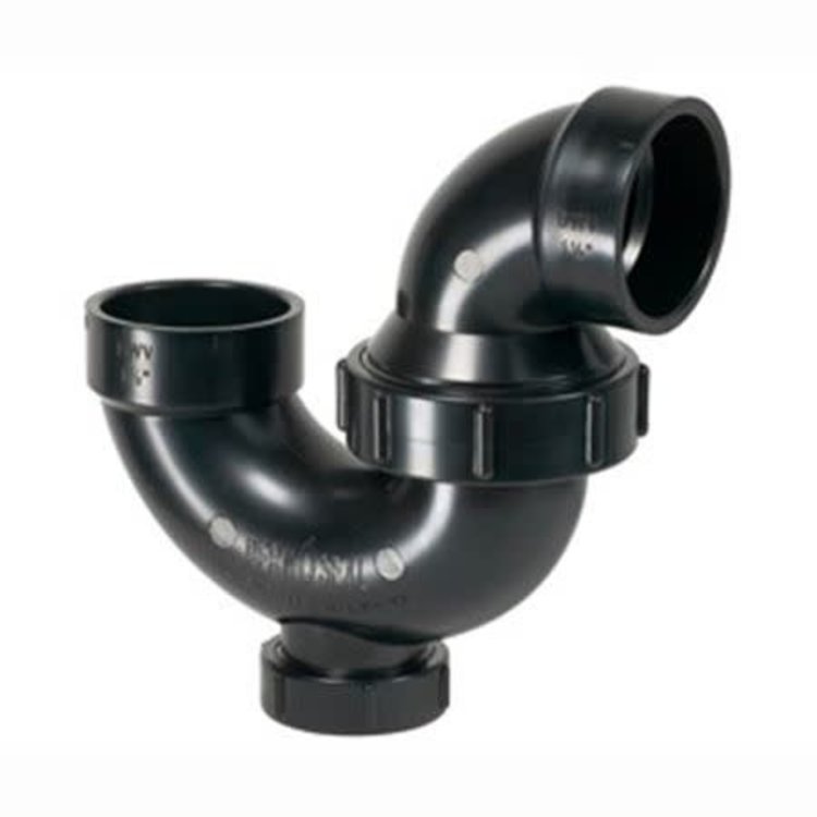 1-1/2" ABS P-TRAP WITH UNION CLEANOUT