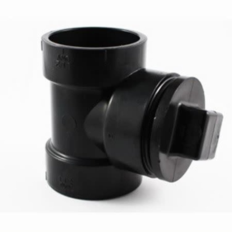 1-1/2" ABS LINE CLEANOUT TEE WITH CAP