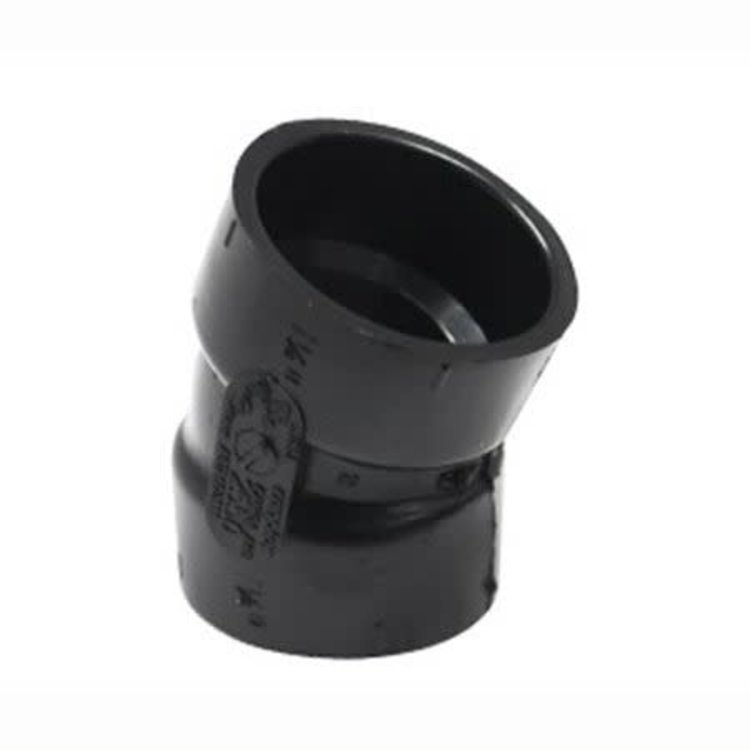 3" X 22-1/2 DEGREE ABS ELBOW