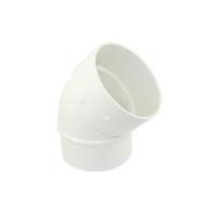 3" x 45D PVC ELBOW HXSP BDS