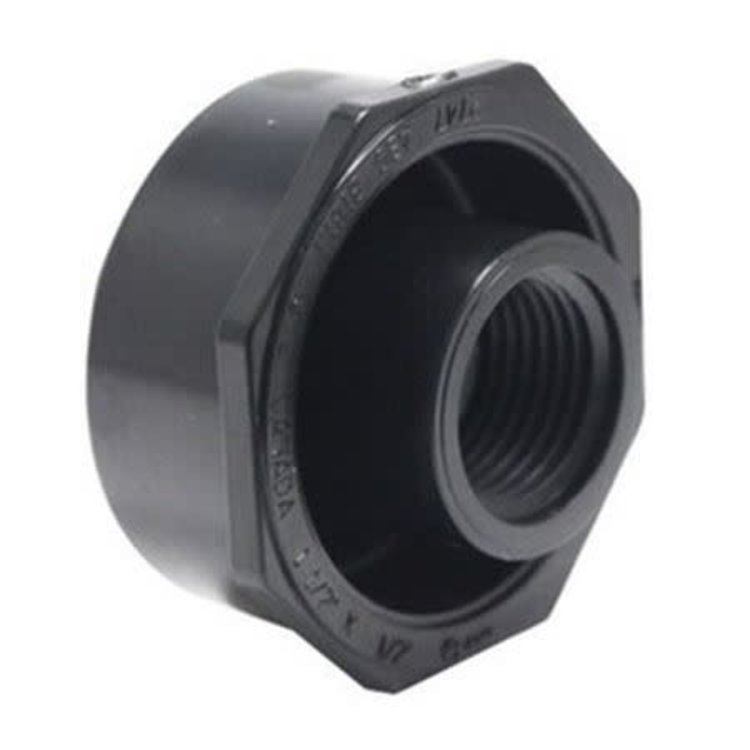 1-1/2" ABS Street x 1/2" Threaded Bushing