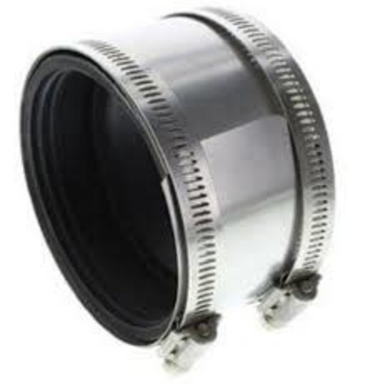 Fernco Transition Coupling 3" Cast Iron x 3" Cop